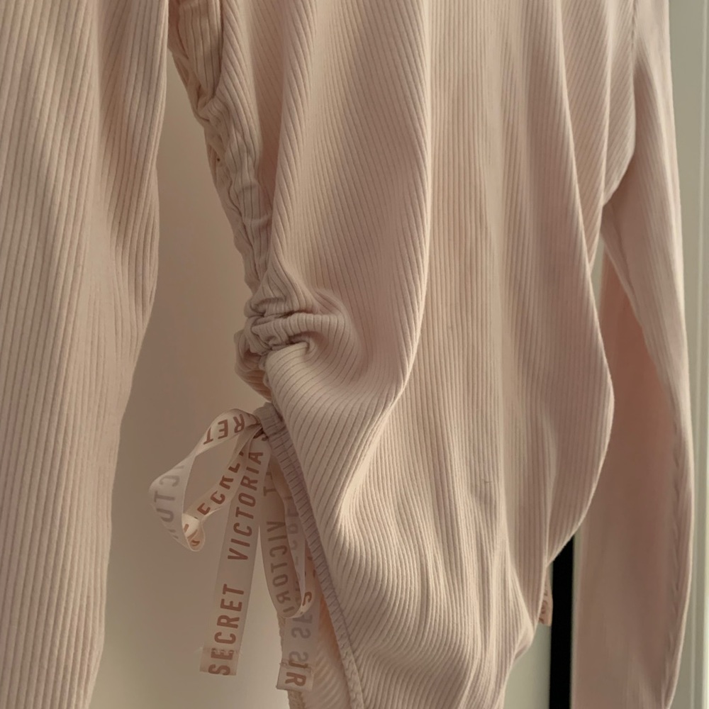 Victoria’s Secret Soft Ribbed Ribboned Body Suit Large - Picture 3 of 12